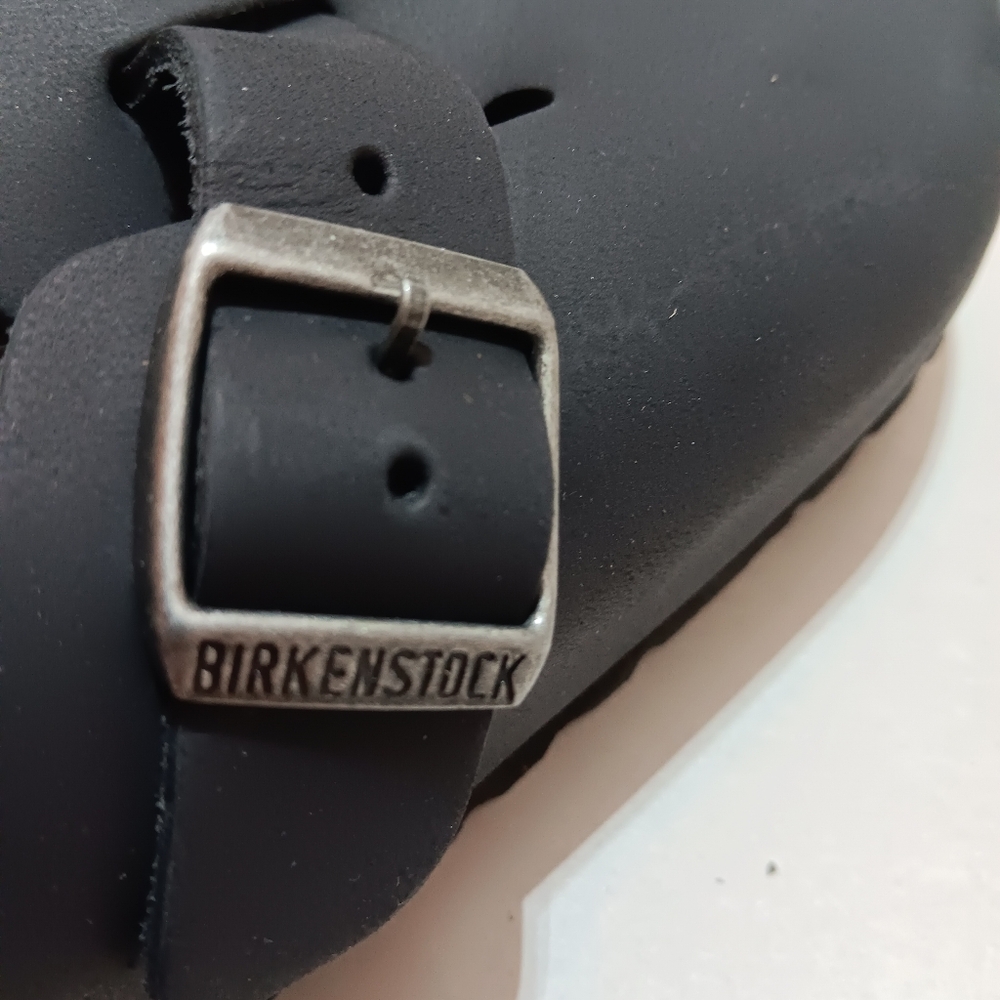 Birkenstock Boston BS Black Leather Size 37, US Women's 6, Men's 4 Regular Fit - Picture 6 of 11